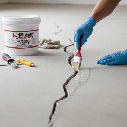 Shield Chemical Waterproof leak agent, Waterproofing Sealant Transparent paint (with free brush)