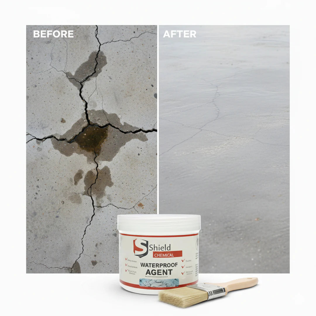 Shield Chemical Waterproof leak agent, Waterproofing Sealant Transparent paint (with free brush)
